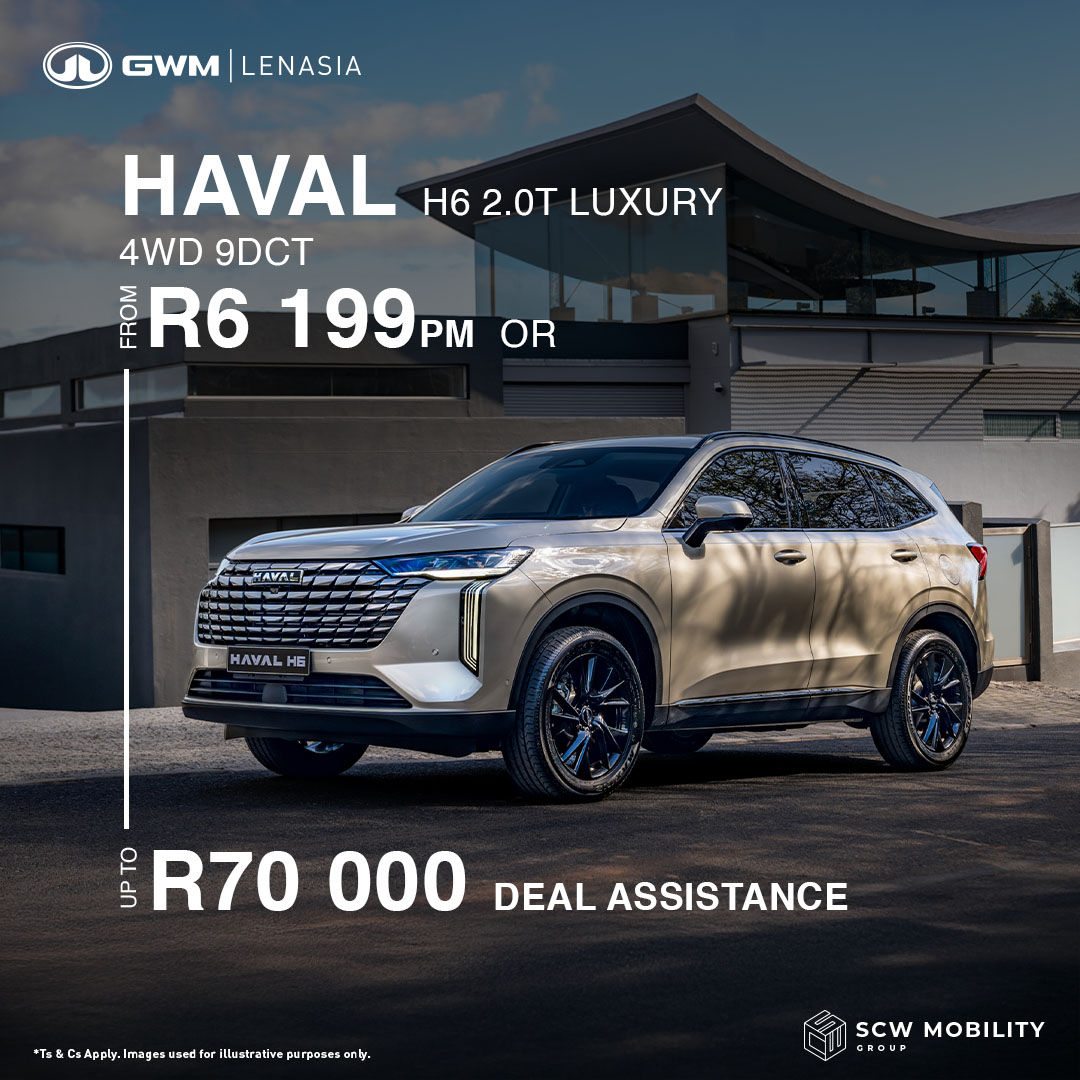 Haval H6 2.0T Luxury 4WD 9DCT from R6 199pm or Deal Assistance*