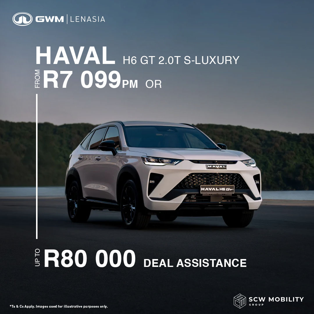 Haval H6 GT 2.0T S-Luxury from R7 099pm or Deal Assistance*