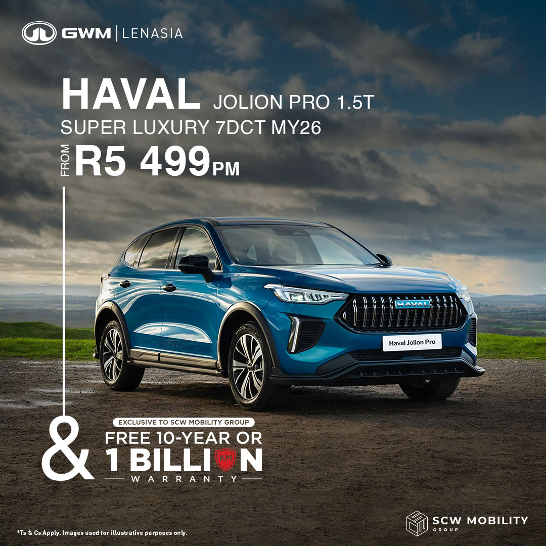 Haval Jolion Pro 1.5T Super Luxury 7DCT MY26 from R5 499 + Warranty*