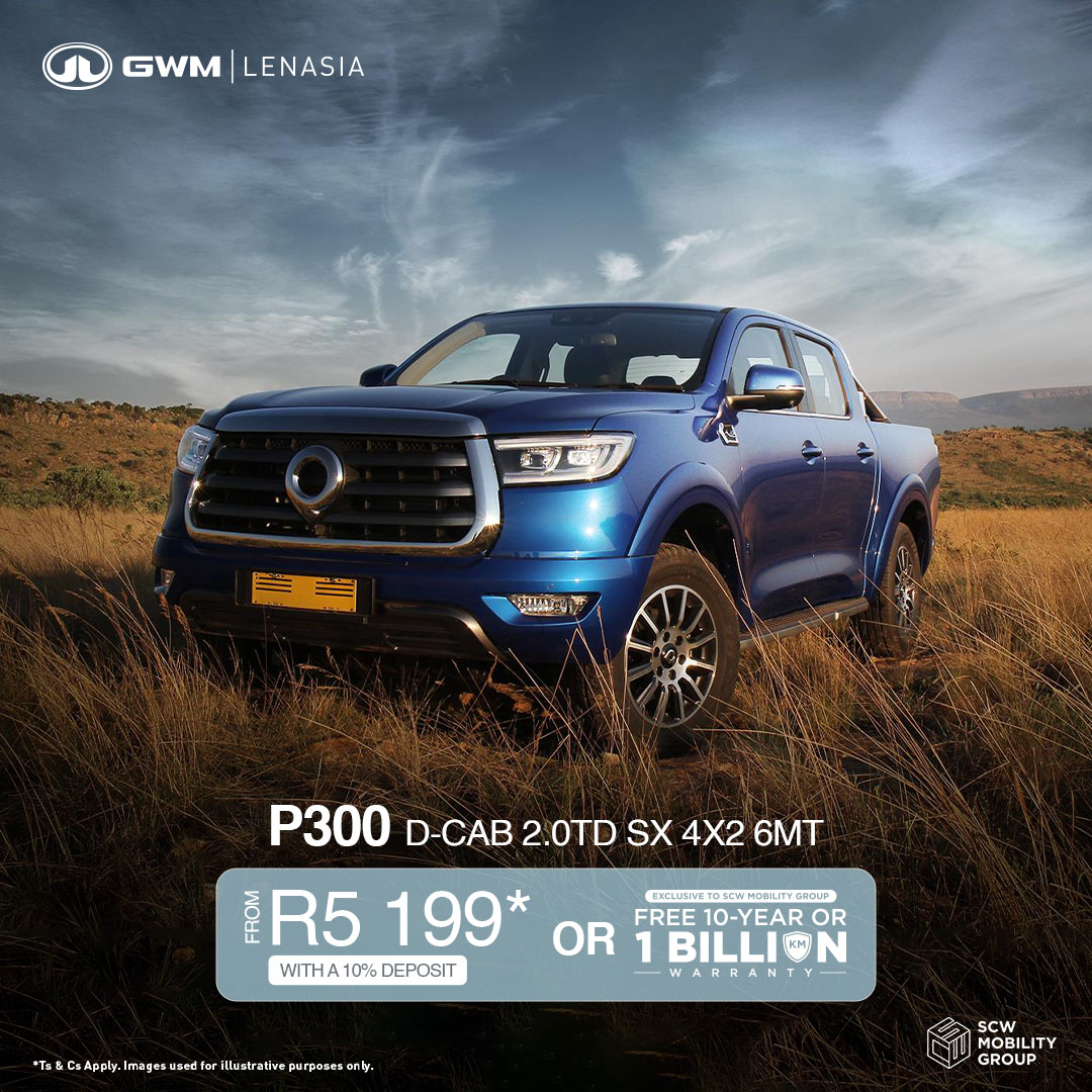 P300 2.0 D-Cab 2.0 TD SX 4X2 6MT from R5 199pm*